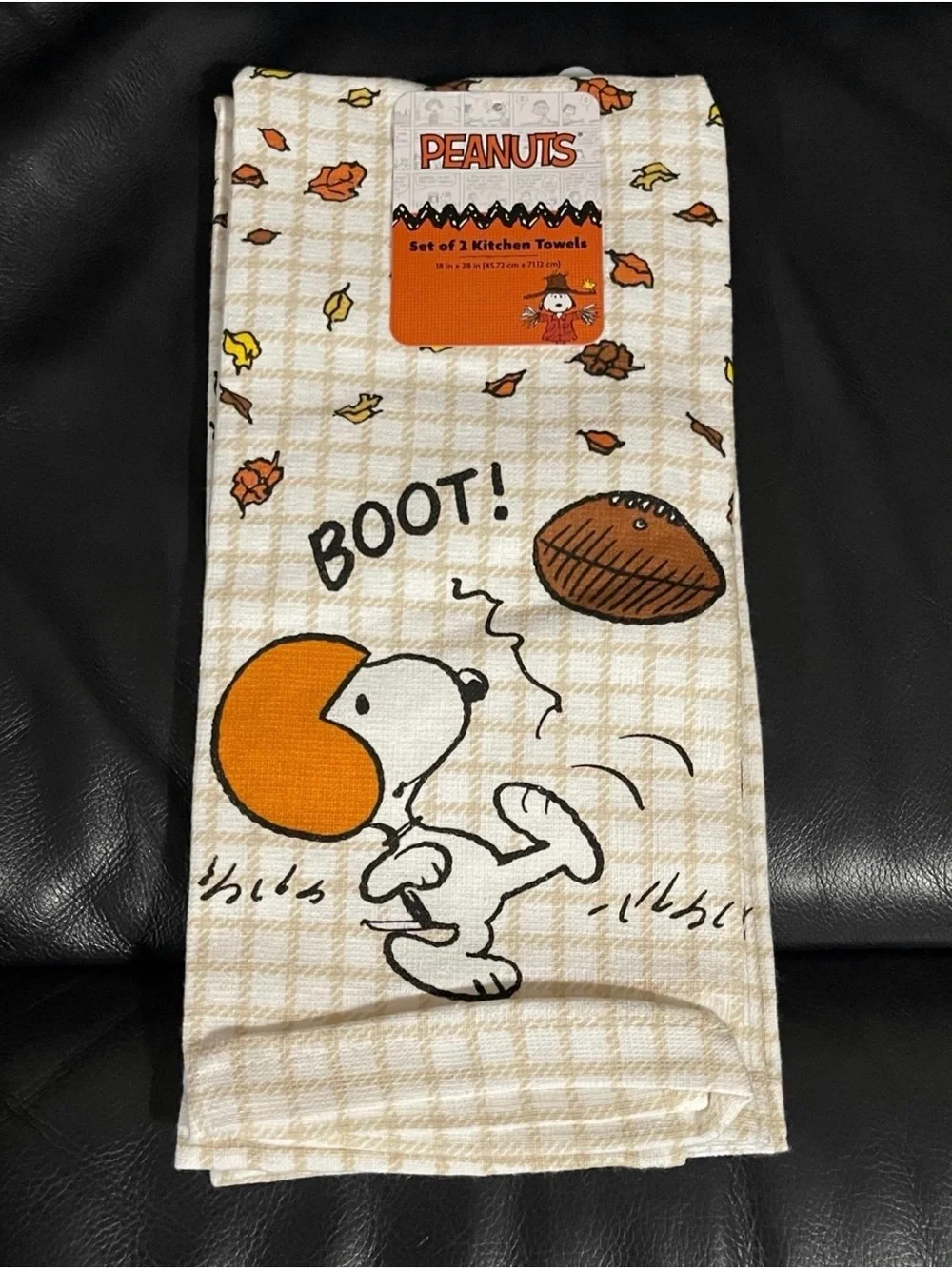 Peanuts Football Kitchen Towels, Set of 2 BOOT!